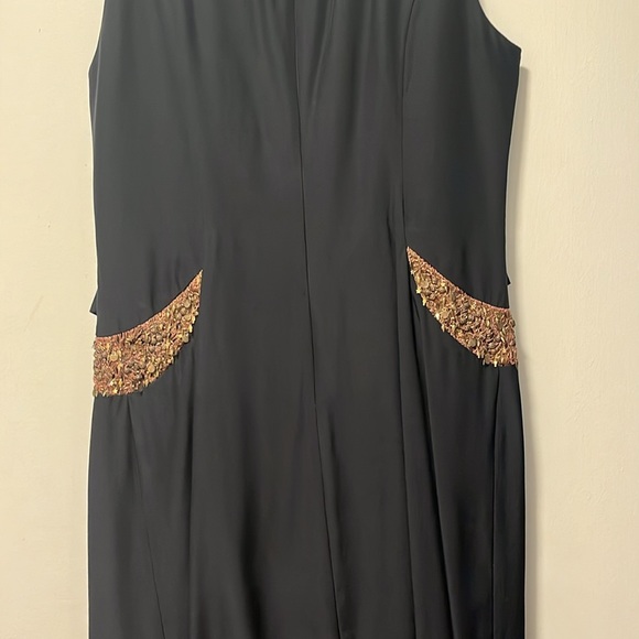 HUSSEIN CHALAYAN Bronze Charm Encrusted Black Dress IT42 - Picture 5 of 8